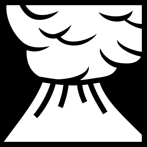 smoking-volcano icon
