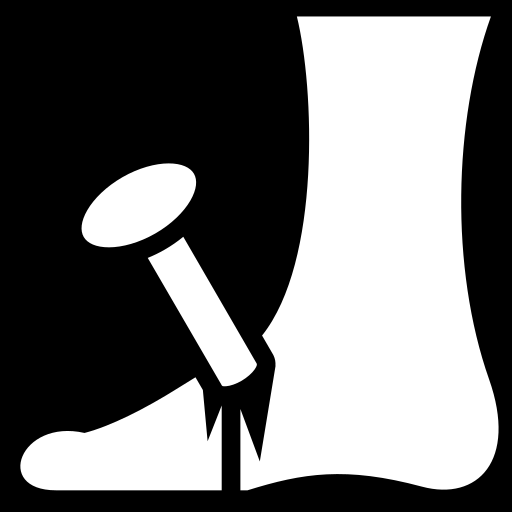 nailed-foot icon